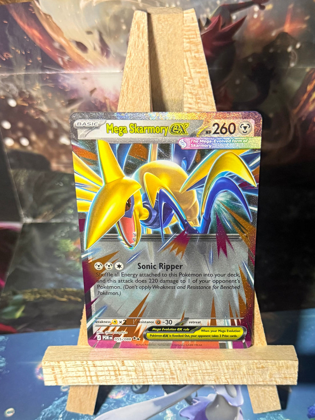 Mega Skarmory EX 055/088 POR NM